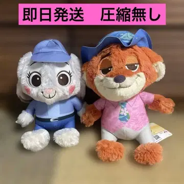 주토피아2 FukuFuku BIG 봉제 인형 닉 주디 전 2종 세트