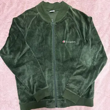 Champion 벨로아 트랙 자켓 집업 그린 카키