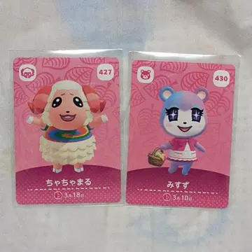 동물의 숲 모동숲 amiibo 카드 차차마루 & 미스즈