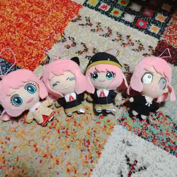 아냐 스트랩 봉제 인형 4개 세트