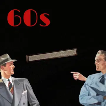 빈티지 넥타이 핀 쇼와 레트로 60s 실버 톤 아토믹