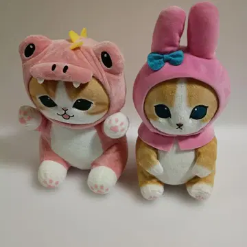 고양이 봉제 인형 세트 공룡과 토끼