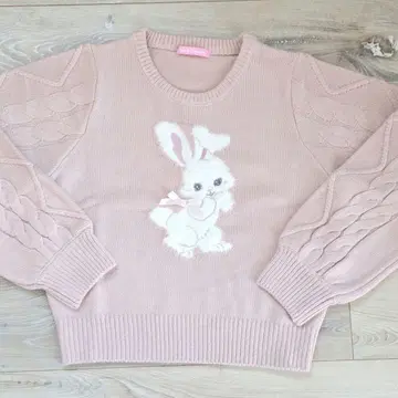 Honey Cinnamon 토끼 자수 스웨터