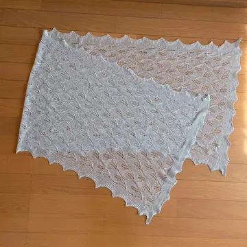 실버 니트 스톨 레이스 뜨개질