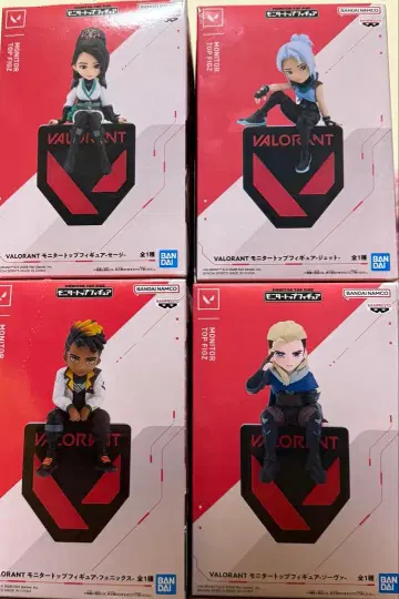 VALORANT 모니터 탑 피규어 4종 세트