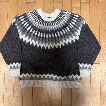 90s LANDS END 노르딕 무늬 니트 ALPACA 잉글랜드제