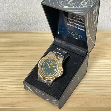 [ 레어/빈티지 ] GUESS 게스 WATERPRO 손목시계 그린 다이얼