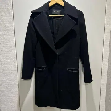Massimo Dutti 블랙 체스터 코트