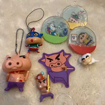 짱구는 못말려 부리부리몬 키링 세트 흔들흔들