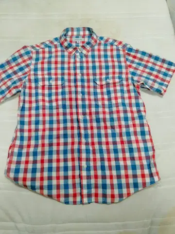 Ordinary fits 체크 무늬 반팔 셔츠 사이즈 3