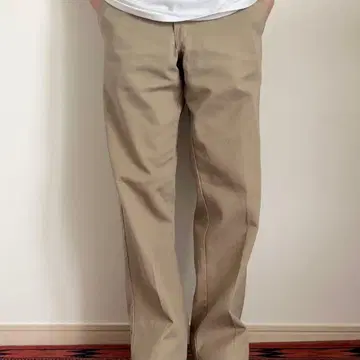 USA 기획 Dickies 874 워크 팬츠 카키 센터 프레스 32