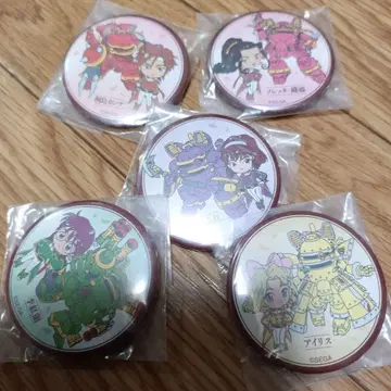 레어 사쿠라 대전 캡슐 캔 배지 5점 묶음 판매