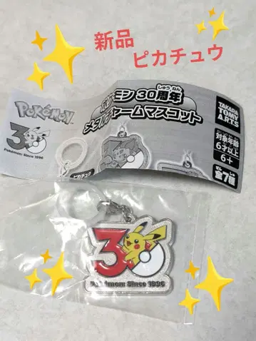 새상품 포켓몬 30주년 피카츄 메탈 참 마스코트 한정판