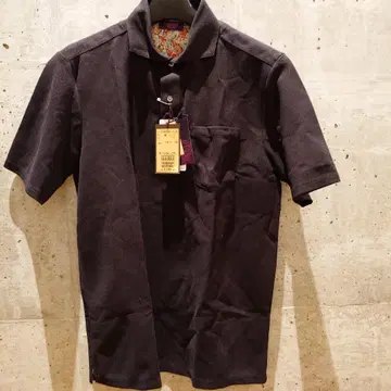 택 포함 COMME CA MEN 블랙 피케 셔츠