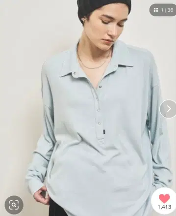 VION / 폴로 루즈 롱 슬리브 티