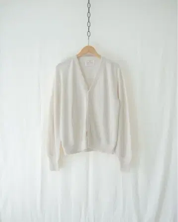 70s 얀센 아크릴 가디건 화이트
