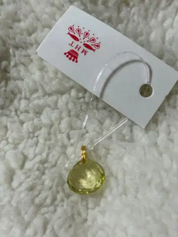 마리엘렌느 드 타이어크 K22 금 레몬 쿼츠 펜던트