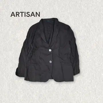 ARTISAN 린넨 100% 테일러드 자켓 다크 브라운 여성용