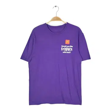 맥도날드 해피 할로윈 한정판 T셔츠 퍼플 유령 사이즈M 상당