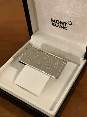 [ 미사용 ] MONT BLANC 몽블랑 머니클립 실버