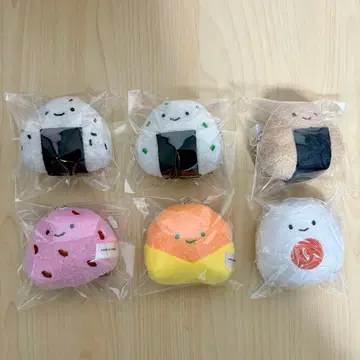 닛코리노 주먹밥 봉제 인형 6점 묶음 판매