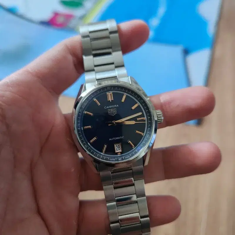 태그호이어 까레라 36mm 청판 로즈골드