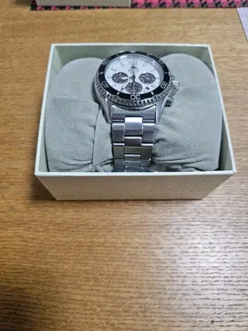 ORIENT 크로노그래프 시계 실버/블랙