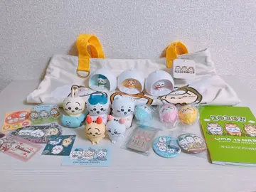 치이카와 굿즈세트 22점 스티커 캔뱃지 백 부이 소프트 비닐