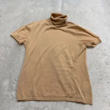 malo 코튼 베이지 하이넥 스웨터 반팔 사이즈 40