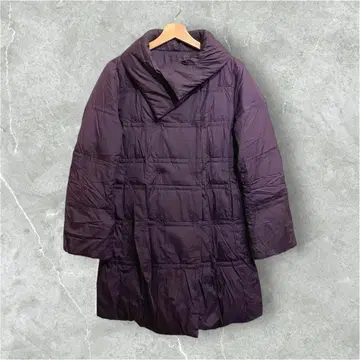 온워드 다운 코트 퍼플 후드 내장 경량 더블 버튼 M 상당