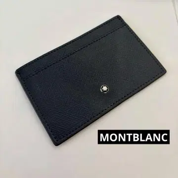 MONTBLANC 몽블랑 네이비 가죽 카드 케이스