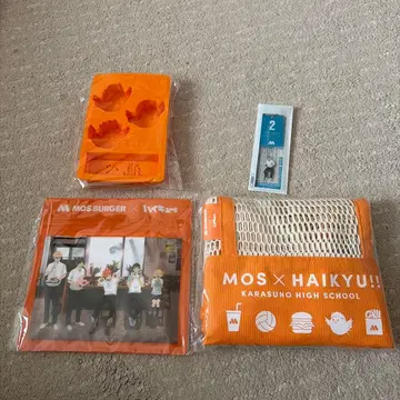 모스버거 하이큐 콜라보 4점 세트 미개봉 스가와라 코시