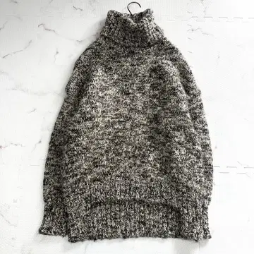 BATONER 하이넥 니트 바토너 믹스 터틀 스웨터