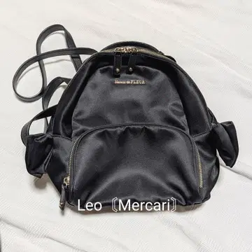 Maison de FLEUR 새틴 사이드 리본 백팩