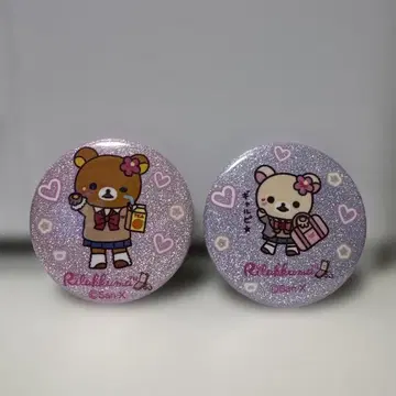 리락쿠마 홀로그램 캔뱃지