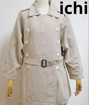 ichi 이치 린넨 코튼 코트 트렌치코트