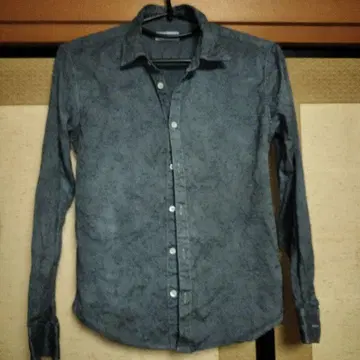 TORNADO MART 그레이 꽃무늬 긴팔 셔츠