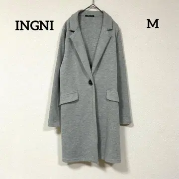 INGNI 그레이 사카리바 체스터 코트 롱 코트