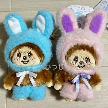 몬치치 토끼 마스코트 핑크 블루