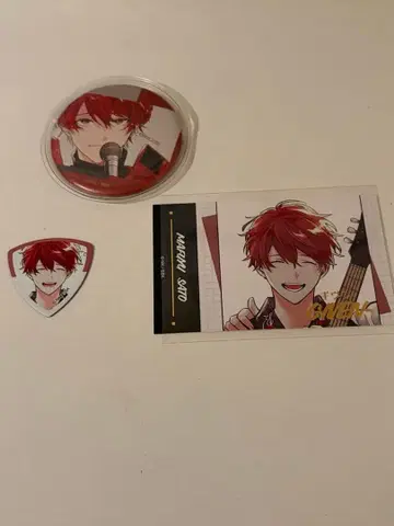 기븐 사토 마후유 캔뱃지 금박 카드 피크 세트