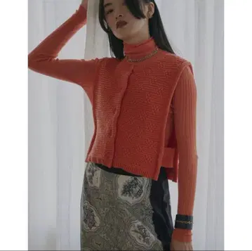 Ameri CARDIGAN LIKE VEST SET TOP