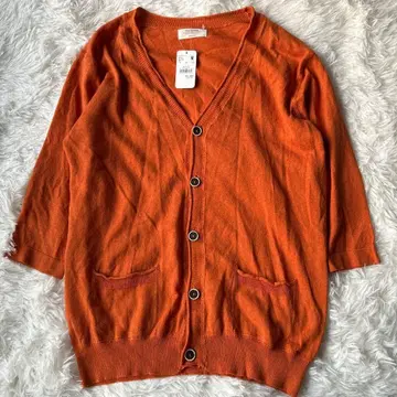 새상품 BACK NUMBER 백넘버 마 혼방 가디건 V넥 M