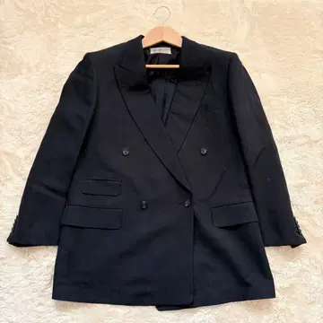 [ 긴자 이치방칸 ] 더블 브레스트 자켓 린넨 실크 네이비 남성용 M