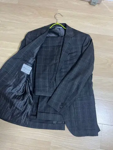 KENNETH FIELD 체크 무늬 정장 자켓 그레이