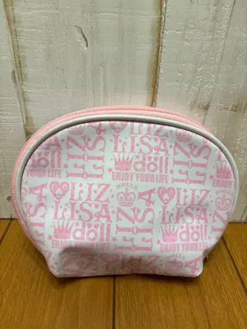 헤이세이 레트로 LIZ LISA 로고 파우치 핑크