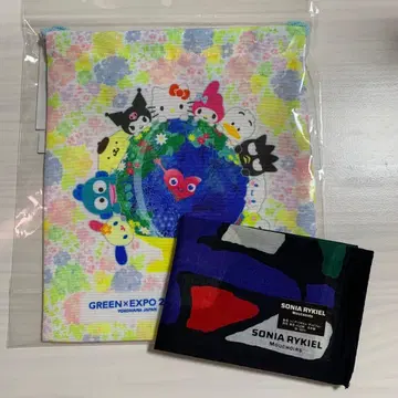 요코하마 만박 2027 산리오 캐릭터 복조리 소니아 리키엘 손수건 세트