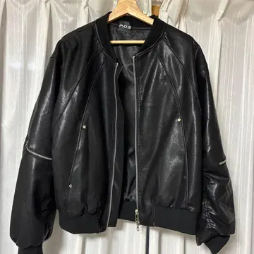 P.O.S. 레더 봄버 자켓