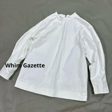 Whim Gazette 윔 가젯 하이넥 프릴 블라우스 오프화이트 F