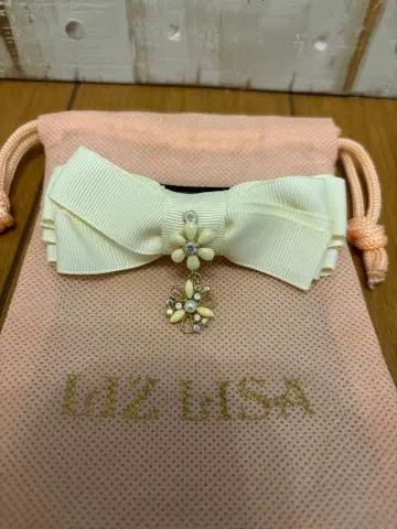 헤이세이 레트로 LIZ LISA 화이트 리본 헤어핀