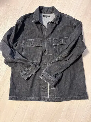 PLAST 데님 커버올 셔츠